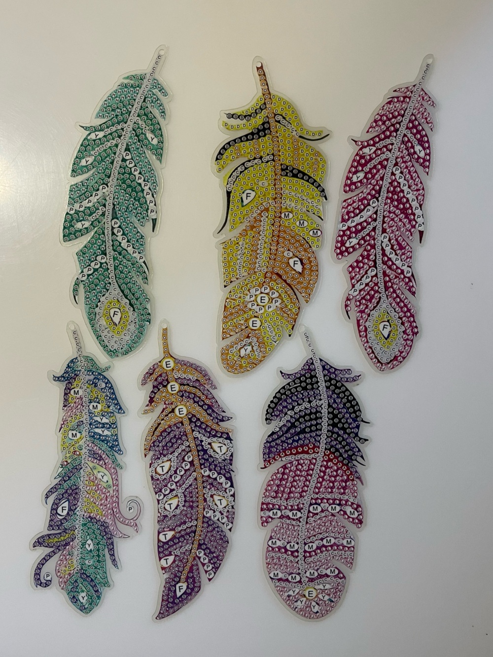 #BM-4 6-piece Feather Bookmark Diamond Painting Kit
